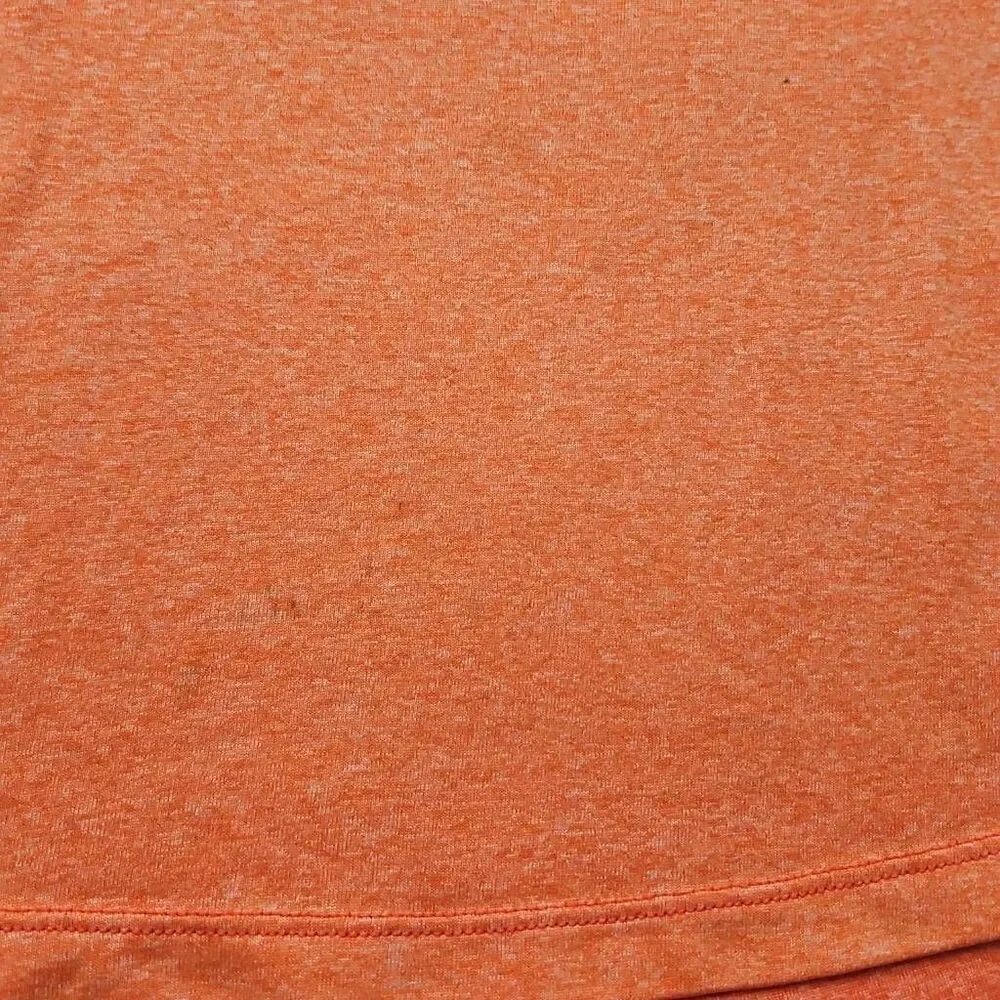 North Face Flash Dry Athletic V Neck Orange Short Sleeve Top Womens Size Large - Picture 6 of 7